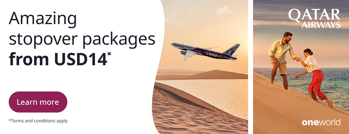 Qatar Airways | Stopover Packages from $14