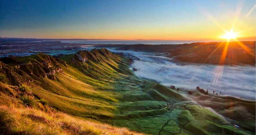 Sunrise at Te Mata Peak