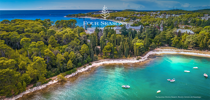 Turquoise Stone Beach, Rovinj; Istria's archipelago