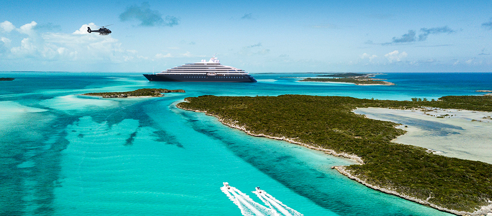 Scenic Eclipse at sea in the Bahamas